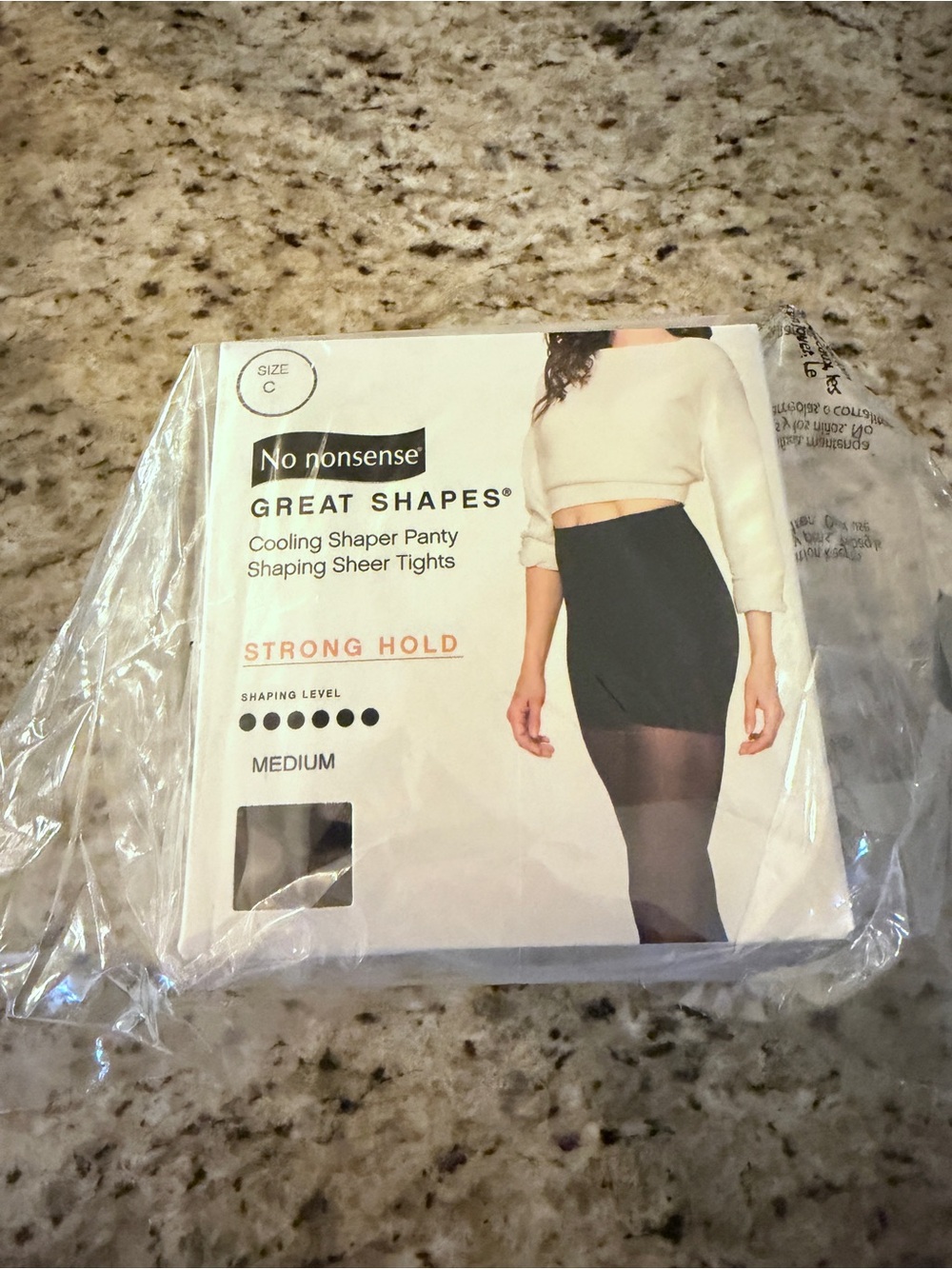 No nonsense Great Shapes Cooling Shaper Pantyhose 3 pair medium color